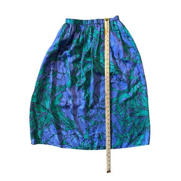 Vintage Rare 100% Silk Tropical Floral 2 Piece Skirt Set Size 6 Made in Korea - Picture 11 of 11